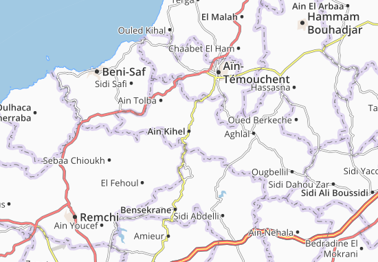 carte de l ain détaillée Carte détaillée Ain Kihel   plan Ain Kihel   ViaMichelin