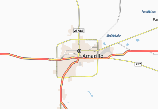 Kaart Plattegrond Amarillo
