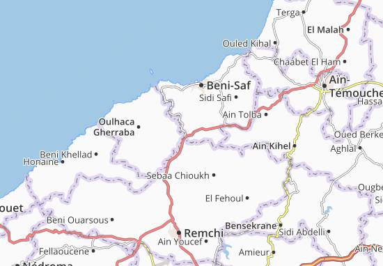 Karte Stadtplan El Emir Abdelkader