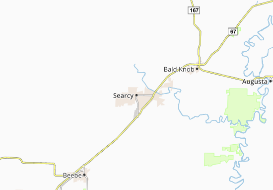 Karte Stadtplan Searcy