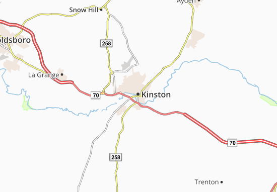 Mapa Kinston