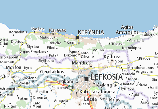 Karte Stadtplan Kato Dikomo