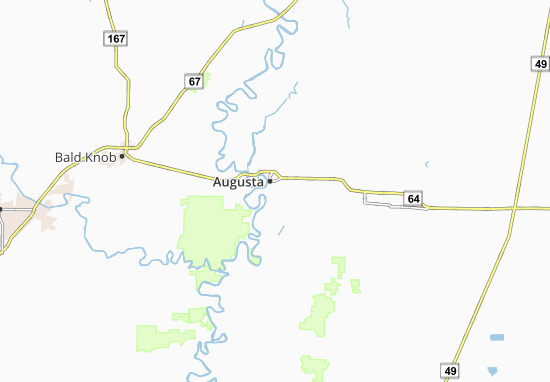 Karte Stadtplan New Augusta
