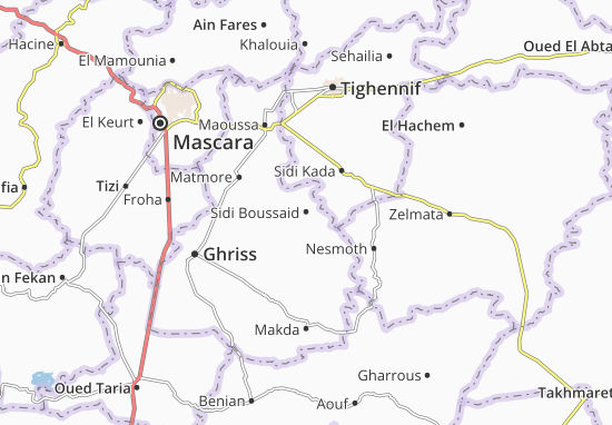 Kaart Plattegrond Sidi Boussaid