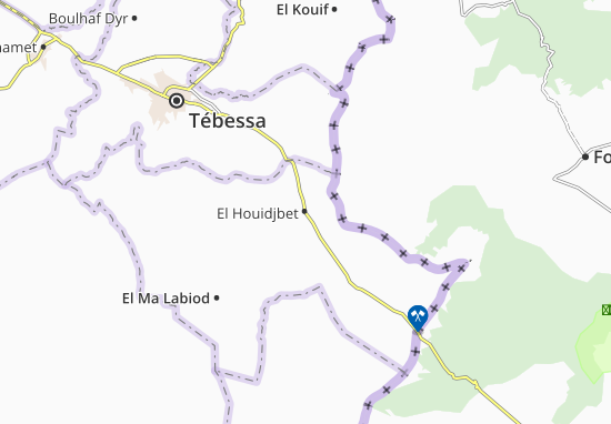 Karte Stadtplan El Houidjbet