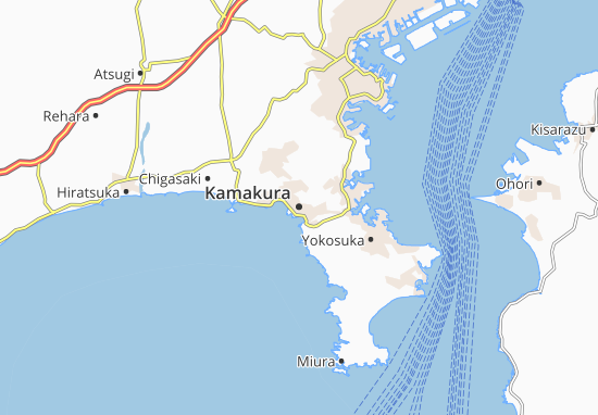 Karte Stadtplan Kamakura
