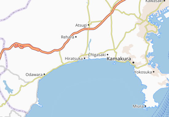 Karte Stadtplan Hiratsuka