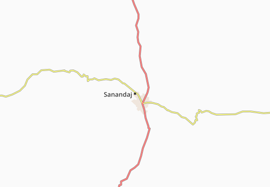Mapa Sanandaj