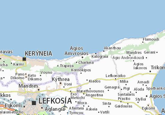 Karte Stadtplan Agios Amvrosios
