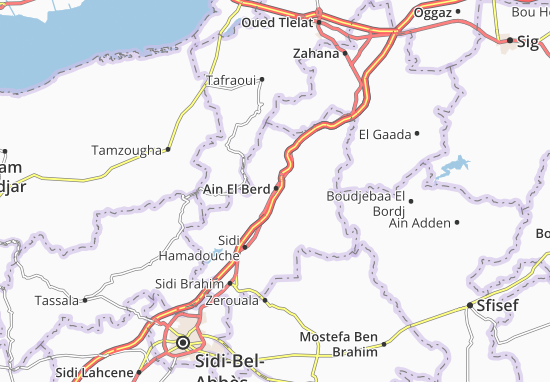 Mapa Ain El Berd