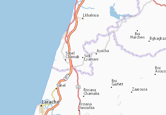 Karte Stadtplan Sidi Lyamani
