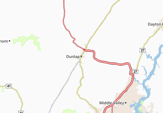 Karte Stadtplan Dunlap