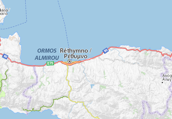 Adelianos Kampos Map