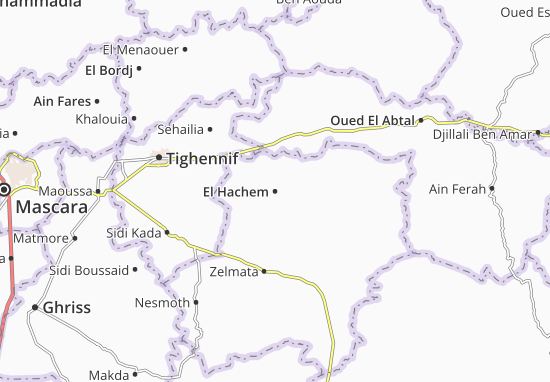 Kaart Plattegrond El Hachem