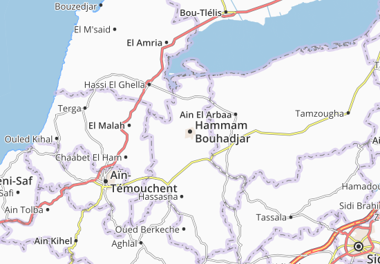 Carte-Plan Hammam Bouhadjar