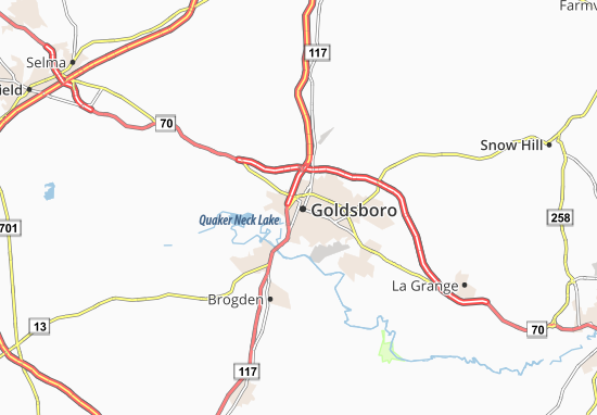 Mapa Goldsboro
