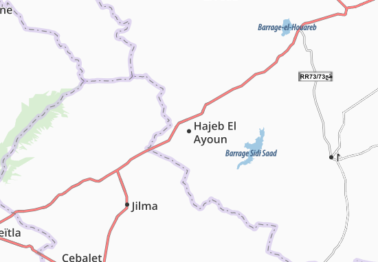 Hajeb El Ayoun Map