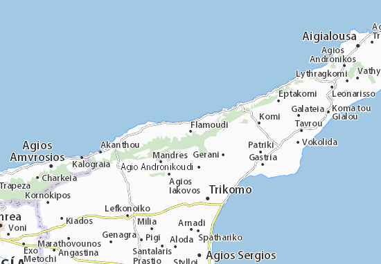 Karte Stadtplan Flamoudi