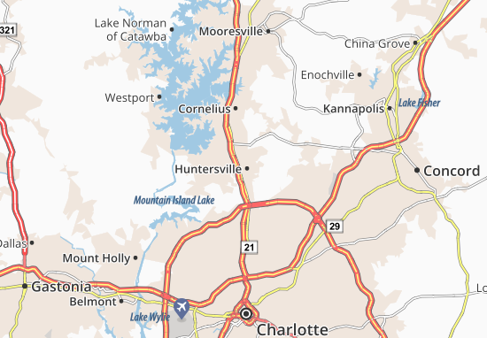 Kaart Plattegrond Huntersville
