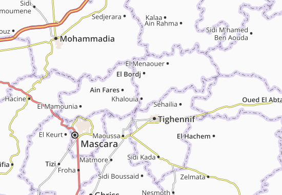 Kaart Plattegrond Khalouia