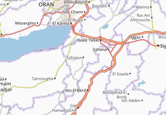 Karte Stadtplan Tafraoui