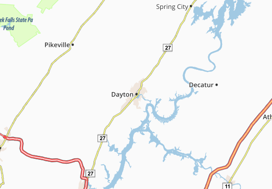 Kaart Plattegrond Dayton