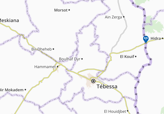 Mapa Boulhaf Dyr