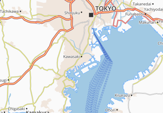 Karte Stadtplan Kawasaki