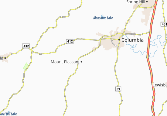 Kaart Plattegrond Mount Pleasant