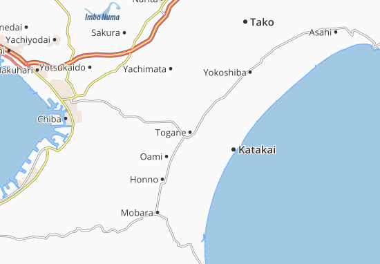 Mapa Togane