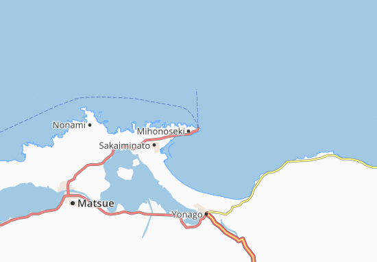 Karte Stadtplan Mihonoseki