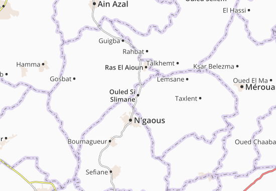 Karte Stadtplan Ouled Si Slimane