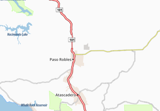 Kaart Plattegrond El Paso de Robles