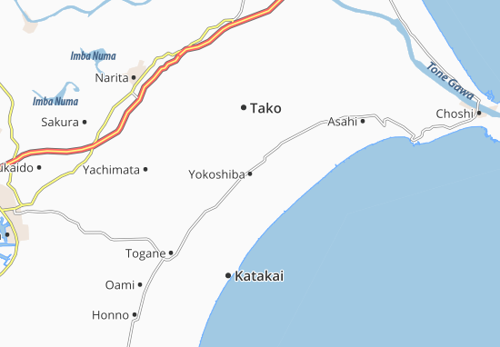 Mapa Yokoshiba