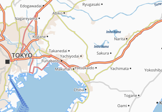 Karte Stadtplan Yachiyodai