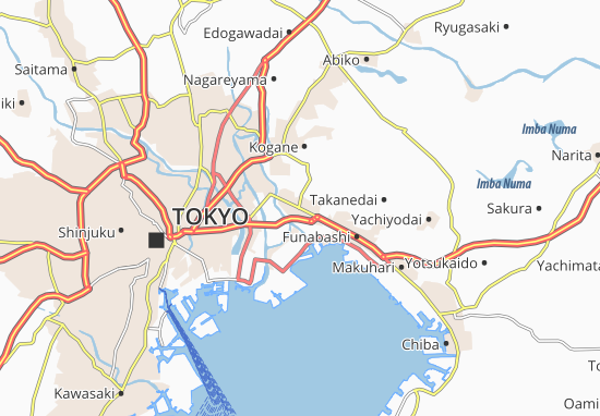 Mapa Ichikawa