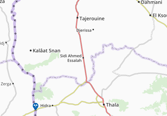 Karte Stadtplan Sidi Ahmed Essalah