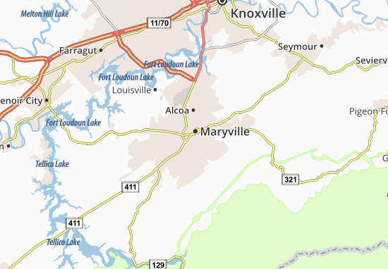 Karte Stadtplan Maryville