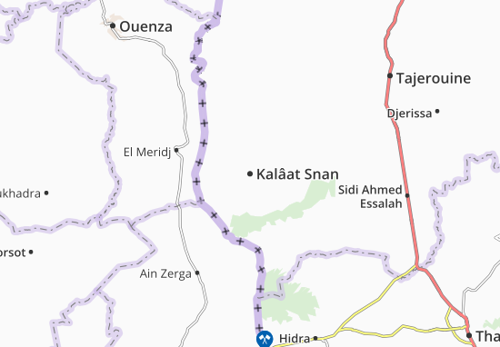 Karte Stadtplan Kalâat Snan