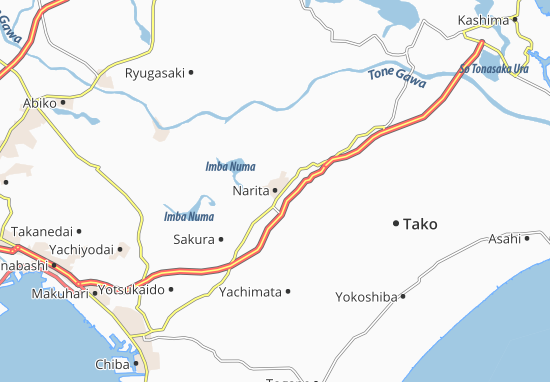 Mapa Narita