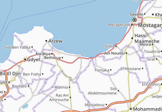Mapa Marsat El Hadjadj