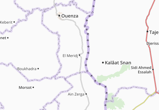 El Meridj Map