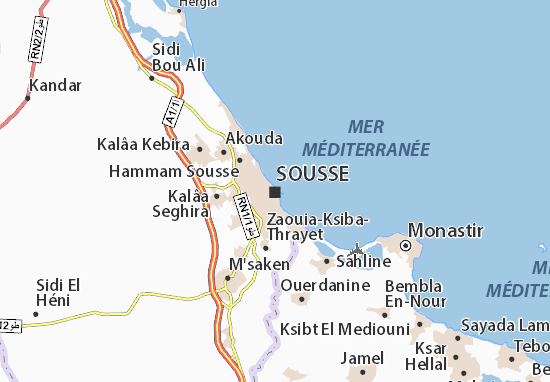Mapa Sousse