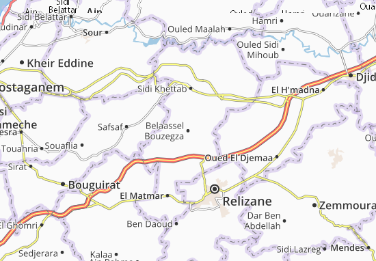 Mapa Belaassel Bouzegza
