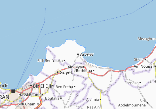 Mapa Arzew