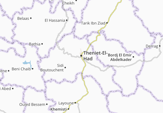 Mapa Theniet-El-Had