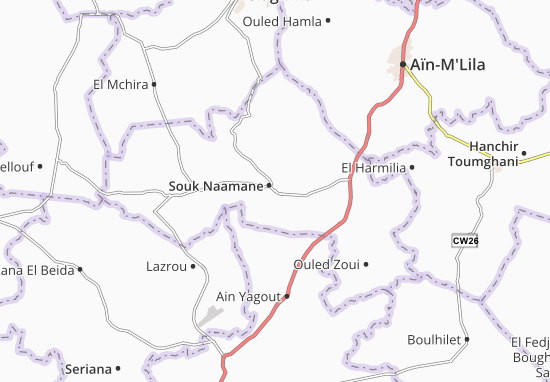 Karte Stadtplan Souk Naamane