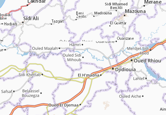 Kaart Plattegrond Ouled Sidi Mihoub