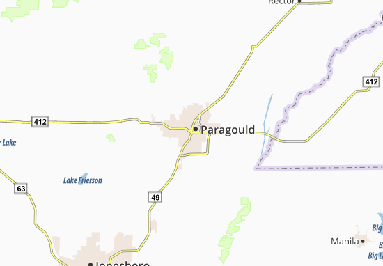 Karte Stadtplan Paragould