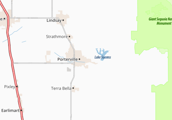 Karte Stadtplan East Porterville
